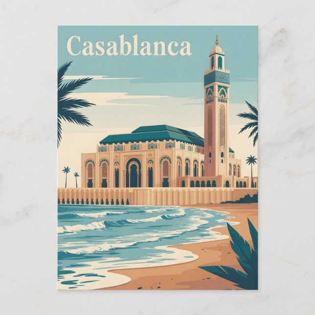 Carte Postale Casablanca vintage (Devant)