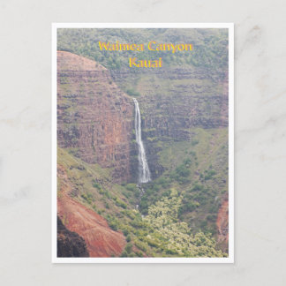 Carte Postale "CASCADE DANS LE CANYON DE WAIMEA, Kauai