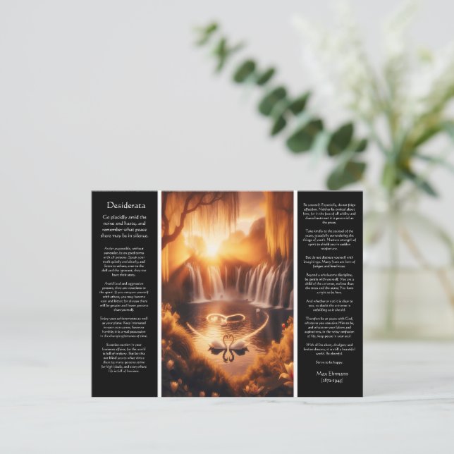 Carte Postale Cascade de Desiderata : chutes d'or Romance (Debout devant)