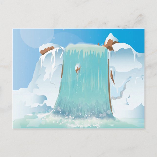 Carte Postale Cascade de glace arctique (Devant)