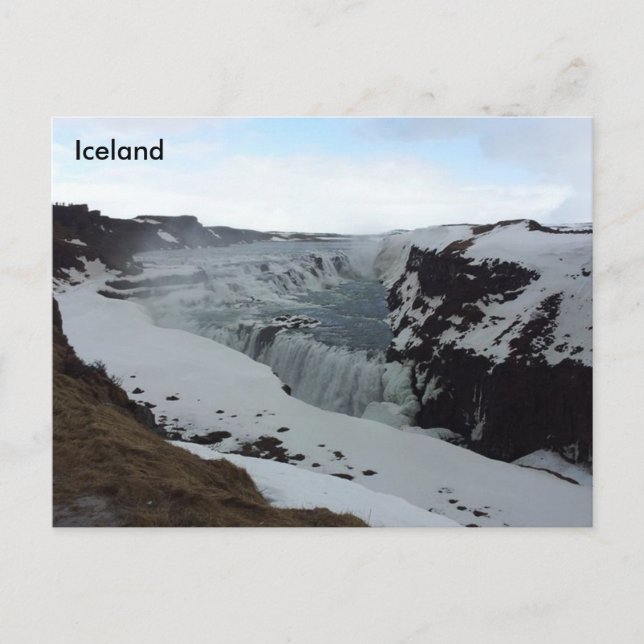 Carte Postale Cascade de Gullfoss, Islande (Devant)