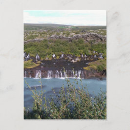 Carte Postale cascade de Hraunfossar en Islande