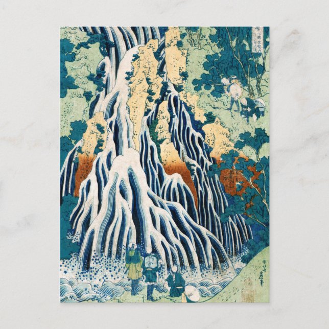 Carte Postale Cascade de Kirifuri au mont Kurokami par Hokusai (Devant)