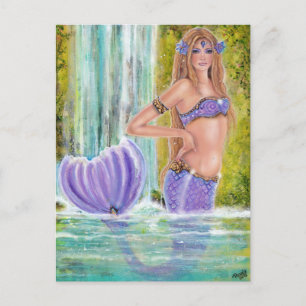 Carte Postale Cascade de la lagune des Mermaids art par Renee La