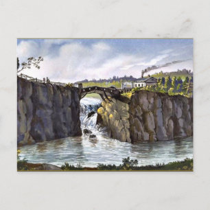 Carte Postale Cascade de Passaic dans le New Jersey, peinture d'