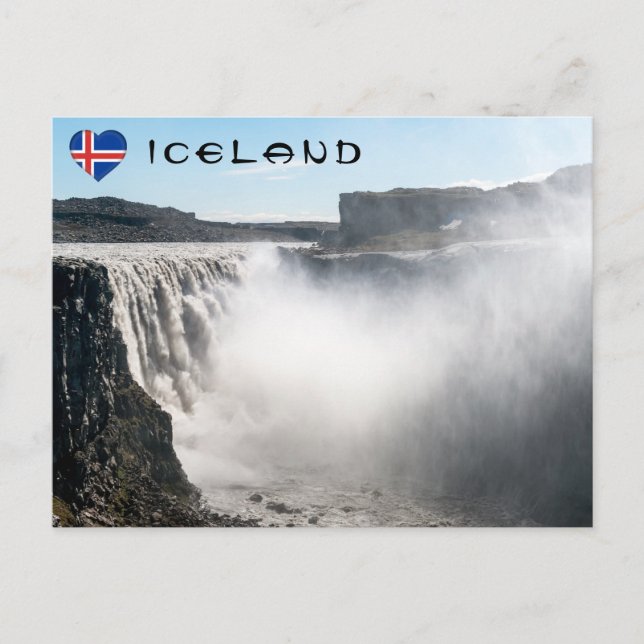 Carte Postale Cascade Dettifoss - Vatnajokull NP - Islande (Devant)