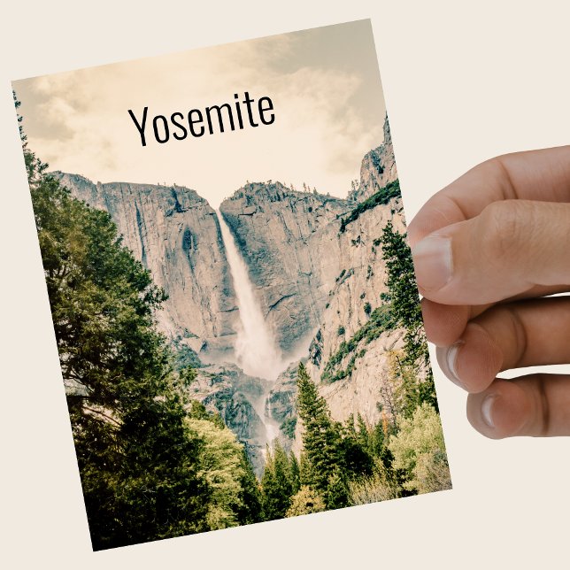 Carte postale Cascade du parc national Yosemite (Créateur téléchargé)