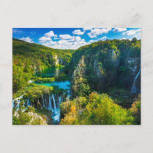 Carte Postale Cascade élégante de scènes, Croatie