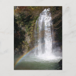 Carte postale cascade et arc-en-ciel
