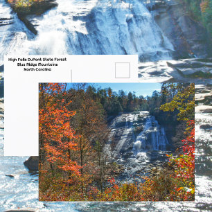 Carte Postale Cascade High Falls Forêt d'état DuPont Automne