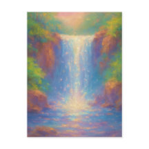 Cascade scintillante - Style de peinture pastel