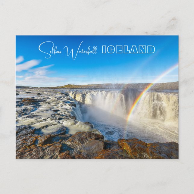 Carte Postale Cascade Selfoss, Islande (Devant)