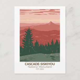 Carte Postale Cascade Siskiyou Monument national Oregon Vintage