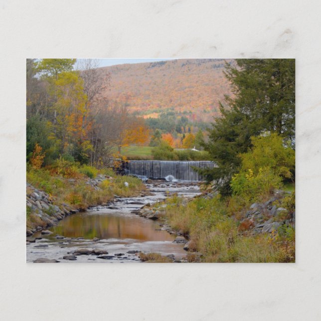 Carte Postale Cascade Vermont Stream Automne Photo (Devant)