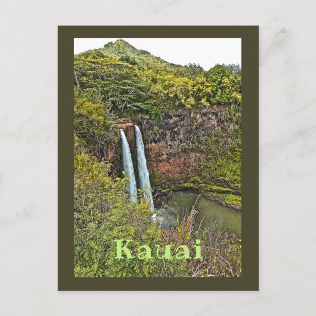 Carte Postale Cascade Wailua À Kauai (Devant)