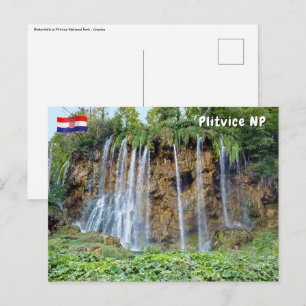 Carte Postale Cascades dans le Parc National de Plitvice - Croat