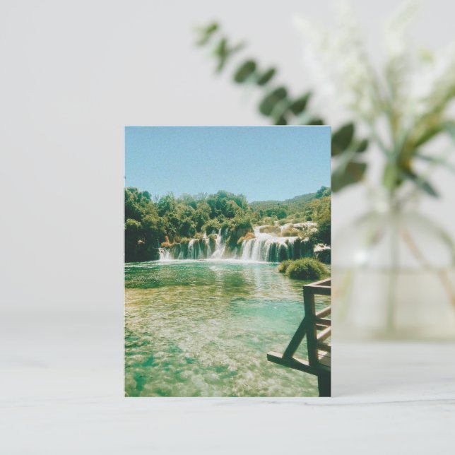 Carte Postale Cascades de Krka - Parc national de Krka - Croatie (Debout devant)