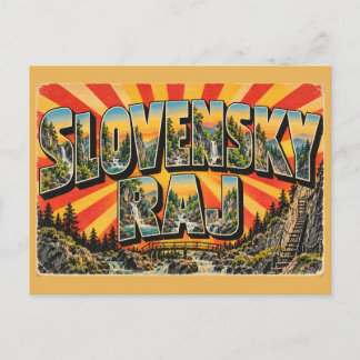 Carte Postale Cascades des Gorges du Slovenský Raj Art de Voyage