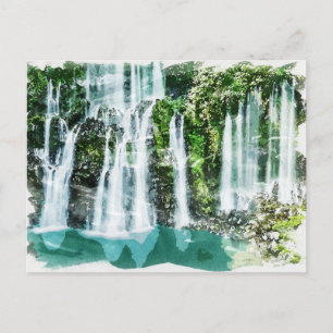 Carte Postale Cascades tropicales de l'île de la Réunion