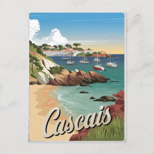 Carte Postale Cascais Portugal Vintage