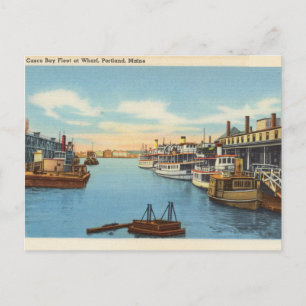 Carte Postale Casco Bay Fleet, Quai, Portland, Maine