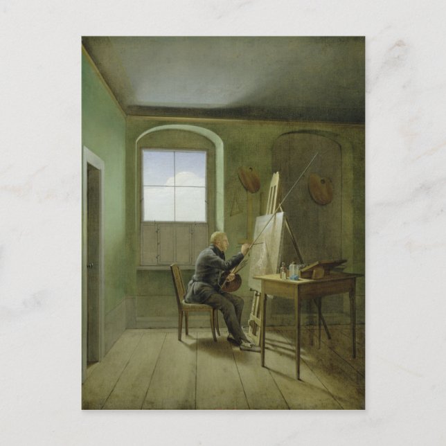 Carte Postale Caspar David Friedrich dans son studio, 1811 (Devant)