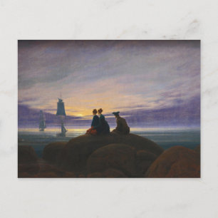 Carte Postale Caspar David Friedrich - Lever de lune au-dessus d