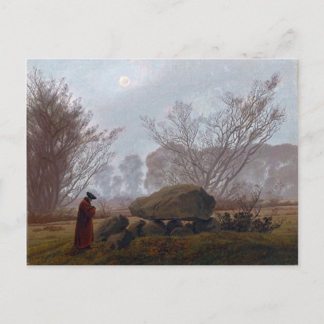 Carte Postale Caspar David Friedrich Une promenade à Dusk (Devant)