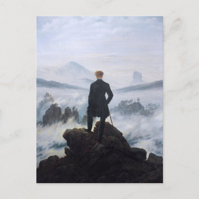 Carte Postale CASPAR DAVID FRIEDRICH - Wanderer au-dessus de la  (Devant)