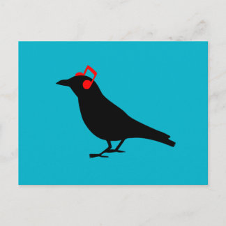 Carte Postale Casque audio Raven