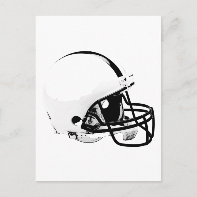 Carte Postale Casque de football Pop Art (Devant)