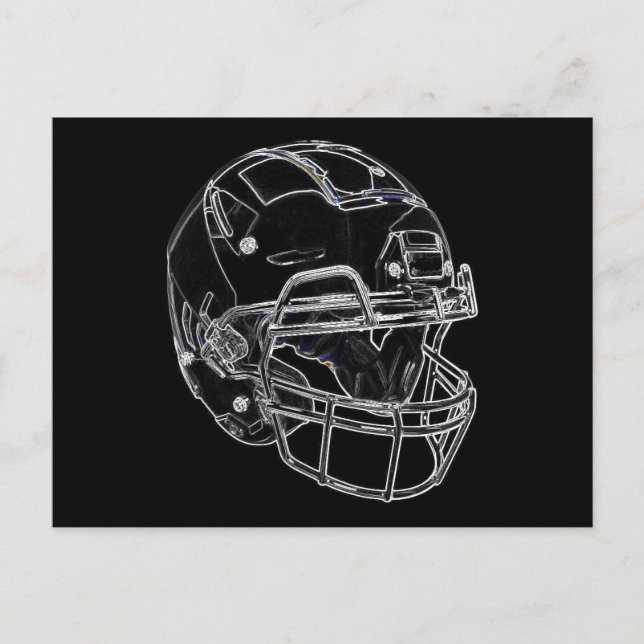Carte Postale Casque de football Pop Art (Devant)