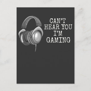 Carte Postale Casque de jeu drôle Enfant Joueur Humour