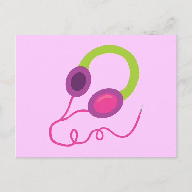 Carte Postale Casques Neon (Devant)