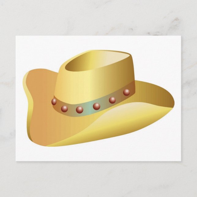 Carte Postale Casquette blanc Cowboy (Devant)