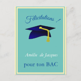 Carte Postale Casquette bleue - Fêtes en français