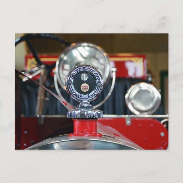 Carte Postale Casquette de gaz de camion-feu américain LaFrance (Devant)