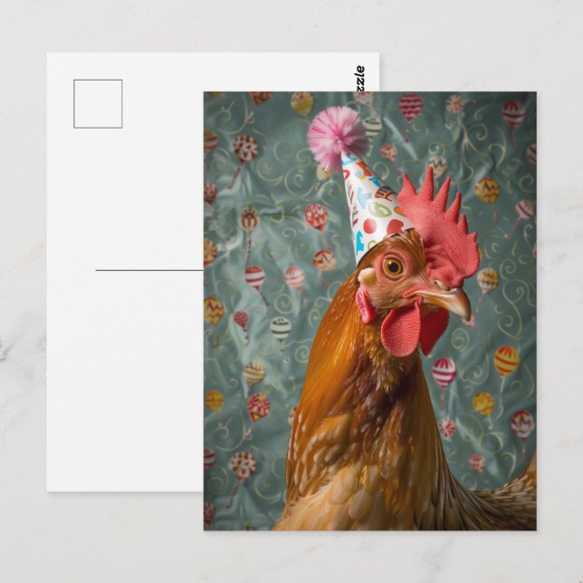 Carte Postale Casquette de la fête du poulet (Devant / Derrière)