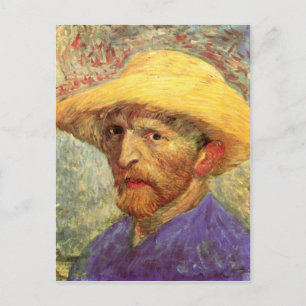 Carte Postale Casquette de paille auto-portrait (F526)Van Gogh F