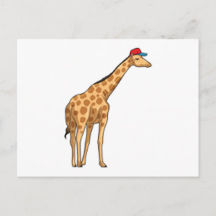 Carte Postale Casquette Giraffe