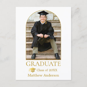 Carte Postale Casquette Gold Grad Arch Moderne Photo Graduation