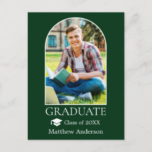 Carte Postale Casquette moderne Arch Grad Photo Green Graduation