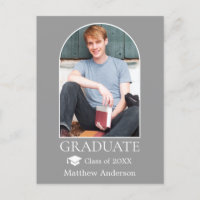 Casquette moderne Arch Grad Photo Grey Graduation