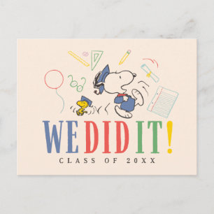 Carte Postale Casse-noisette Snoopy Woodstock Nous avons réussi 