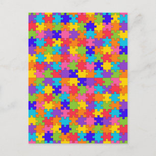 Carte Postale casse-tête de l'autisme