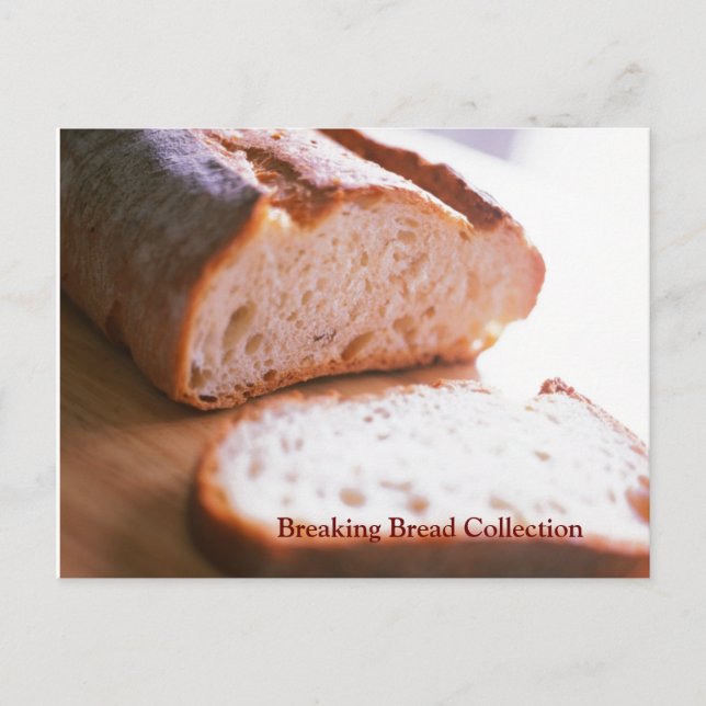 Carte Postale Casser le pain cuit Mac et fromage Recette (Devant)
