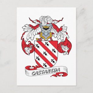 Carte Postale Castaneda Family Crest