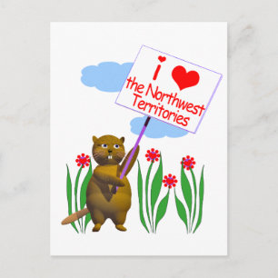 Carte Postale Castor Canadien aime les Territoires du Nord-Ouest