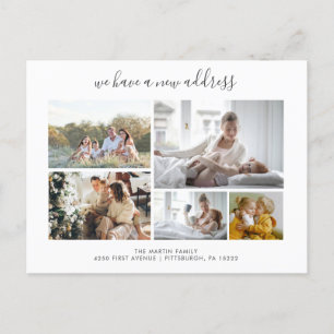 Carte Postale Casual Script   5 Photos Faire-part mobiles