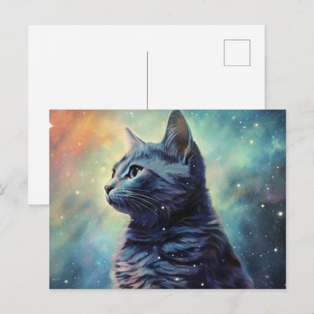 Carte Postale Cat Alone (Devant / Derrière)